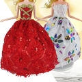 Doll Long Dress Smooth Surface Delicate Craft Replaceable Girl Doll Wedding Dress for Children. 