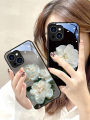 For Tecno Spark Go 2024 Hi Enjoy 60 Pro Cover Case glass Fashion Flower pattern Shockproof Camera Lens Protector Phone Cases. 