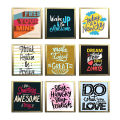 6x6 inch Picture Frames (9 Packs, Gold) Simple Designed Photo Frame Motivational Quote with High Definition Glass for Wall Mount. 