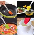 Pack of 2 - Spatula & BBQ Oil Brush , BBQ brush , High Heat Resistant with Transparent Handle For Cooking/Baking, Mini Small Size , Silicone Brush and Spatula Pair - 2 in 1 set. 