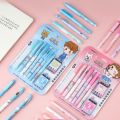 Soft Theme Ink Pen For Girls And For Boys Fountain Pen Set With Erasable Blue/Black/Red Ink Gift For Kids Smooth Writing School Stationery Office Supplies - 3556. 