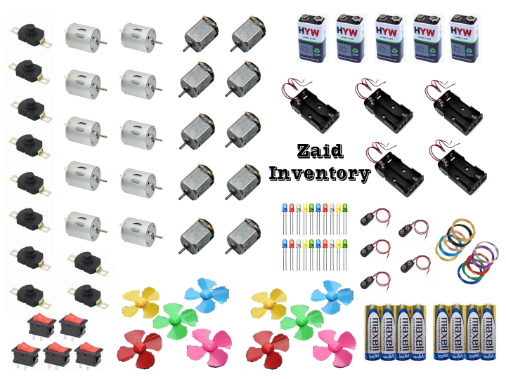 DC Motor Fan kit Electronic Science Project DIYs Kit for Kids