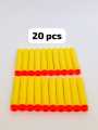 Nerf Bullets Dart Gun Game - Pack of 20 Suction Sponge Soft Smooth Safe Vacuum Silicone Foam Bullets for Toy Bullets For Gun = Soft Darts  -Airguns by WINTOYS. 