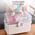 Medicine Box Foldable First Aid Box Portable Storage Box 3 Layer Medicine Cabinet Storage Box for Home Outdoor (SMALL). 