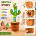 Cute Dancing Talking Cactus Toy for Kids Rechargeable Singing & Repeating Plush Cactus Toy Musical Dancing Educational Toy. 