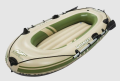 Bestway Hydro-Force Voyager 300 Inflatable River Boat w/Built-in Fishing Rod Holders, Tan. 