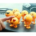 Random Emoji's Shaking Head Doll Emoji Spring Dolls Funny Expression Bouncing Toy Shaking Spring Head Dancing Doll Toys For Car Dashboard. 
