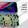Jizetin for Infinix Smart 6 HD Back Cover Naruto Logo Multicolor Liquid Silicone Square Phone Cases. 
