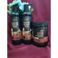 Keratin Brazilian Protein Shampoo & Conditioner Hair Mask With Argan Oil 1000ml Pack of 3. 
