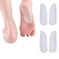 2 Pairs Medial & Lateral Heel Wedge Silicone Insoles - Corrective Adhesive Shoe Inserts for Foot Alignment, Knock Knee Pain, Bow Legs, Osteoarthritis for Men and Women. 