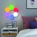 Quantum Light Hexagonal RGB Colors Wall Light Touch Sensitive Modular Light DIY Quantum Lights Creative Geometry Assembly LED Night Light for Home Decor (6 Pack). 