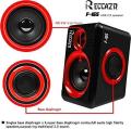 Computer Speaker with Heavy Bass,Subwoofer, Volume Control, 3.5mm Audio, USB Wired Powered Built-in Four Loudspeaker Diaphragm Multimedia Speaker for PC/Laptops/Desktop/BACER For Computer (Color - RED & Blue). 