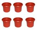 Pack of 6 Medium 7 inch inch flower pots for flowers and plants growing outer dia 7 inch, height: 6 inch. 