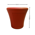 Plastic Flower Pot | Premium Quality HDPE Plastic |18 Inch Gamla | for Balcony, Office, Terrace, Lawn, Garden & Home Decor | Brown Color | Without Plant |. 