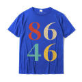 Vintage 86 46 anti Biden shirt funny anti Joe Biden T-shirt camisas print tops & Tees for men Cotton tshirts leisure couples. 