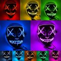 Halloween Decoration LED Mask Light Up Party Neon Mask Cosplay Horror Mask for Halloween Party Decor Props Accessories. 