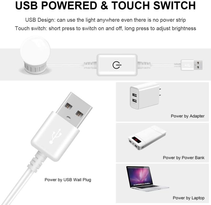 LED%20Vanity%20Lights,%20Hollywood%20Style%20LED%20Vanity%20Mirror%20Lights%20Makeup%20Light%20Kit%20with%2010%20Dimmable%20Light%20Bulbs%20&%20Adjustable%20Length%20USB%20Power%20Supply%20Plug%20in%20Lighting%20Fixture%20Strip%20for%20Makeup%20Dressing%20Table%20-%20Image%208