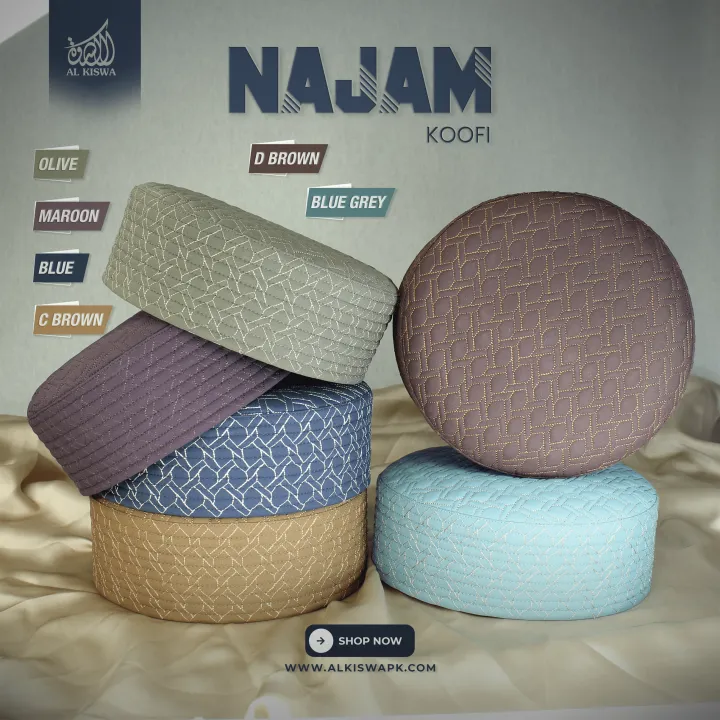 prayer%20cap%20islamic%20cap%20namaz%20topi%20hat%20Najam%20koofi%20olive%20-%20Image%203