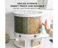10KG Rotating Rice & Grains Dispenser - 6-Partition Storage Box. 
