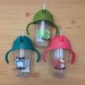 Premium Quality New Style Plastic Baby Beaker Water Sipper Feeder with Handles Travel Mug  Cuddles Feeding Bottle Washable Training Cup Learn Drinking Sippy Cup Straw Cup Trainer Feeder Baby Feeder Baby Gift Kids Infant Toddler BPA free 350ml. 