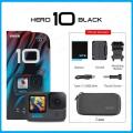 GoPro HERO10 Black - Waterproof Action Camera with Front LCD and Touch Rear Screens, 5.3K60 Ultra HD Video, 23MP Photos, 1080p Live Streaming, Webcam, Stabilization. 
