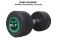 Beast Fitness Rubber Coated Dumbbell (Single Piece - Add 2 to Cart for Pair) - Professional Home Gym Weight with Anti-Slip iron Handle - High Quality Exercise Dumbbell (1kg to 20kg). 