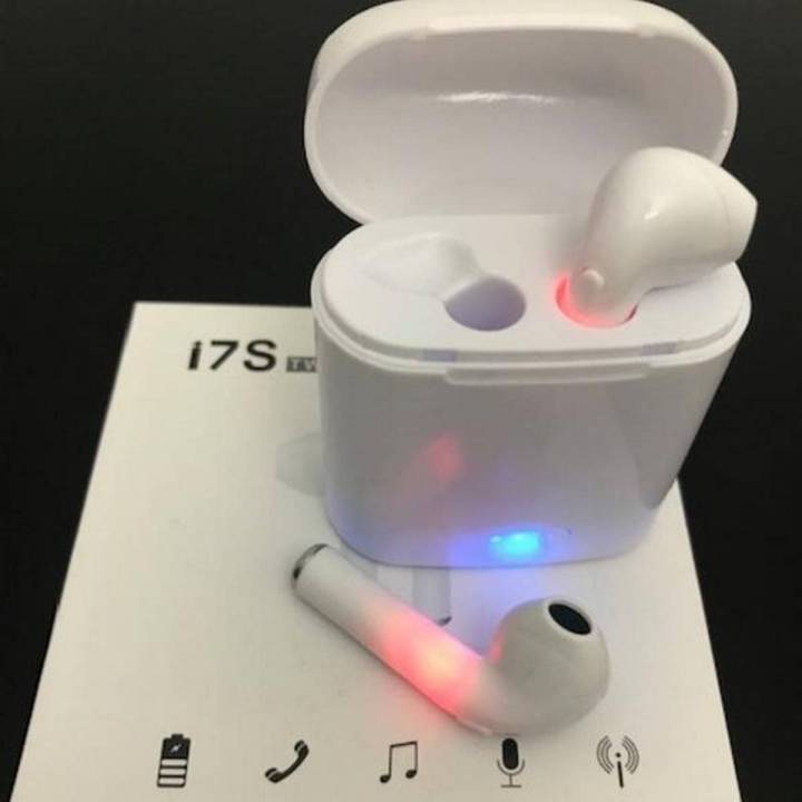 I7s TWS White Wireless Earbuds with Charging Dock (Original) LIMITED TIME OFFER