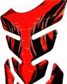 3D Red Stereo Rubber Motorcycle Gas Fuel Oil Tank Pad Sticker Protector Cover Fish Bone Decals RED. 