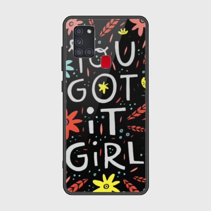 Samsung Galaxy A21s Cover - SkinLee HQ Infinity Glass Case (Soft) - You Got It - SKINLEE-632-1-797-487