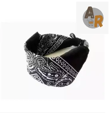 Printed%20Headband/Bandana%20Black%20-%20Image%204