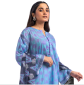 Maahru - Unstitched fabric for women - 2 Piece (Blended Lawn) - Sky Blush. 