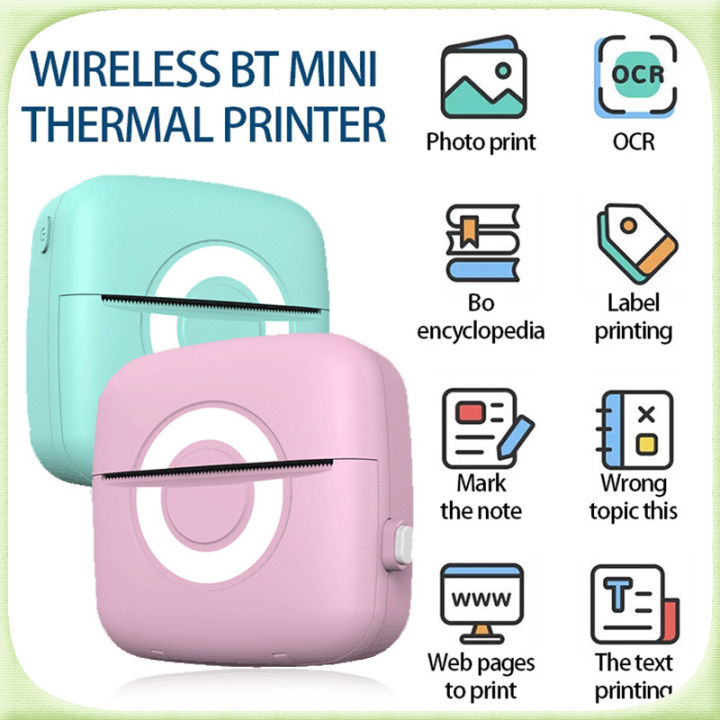 Fun Print C13 Portable Mini Printer Stickers Label Thermal Photo Labeller Printing Maker Self-adhesive Colors Transparent Papers Absurd Zon