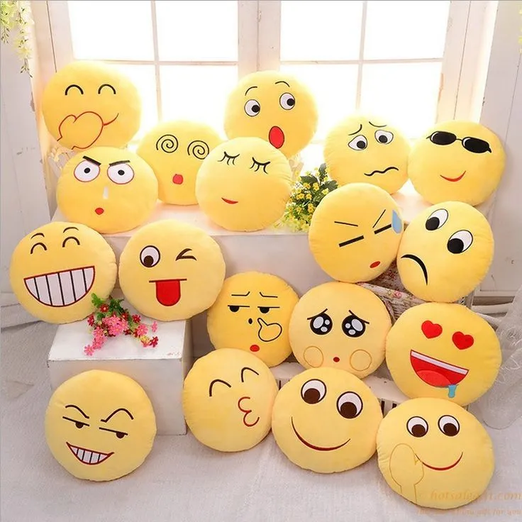 10 Inches/ Emoji Cool Face Pillow Plush Comfort Fluffy