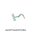 Goth Stainless Steel Nose Screw Studs Nostril Multicolour Nose Piercing Jewelry Geometric Party. 