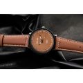 Miler Watch Men Sports Watches Brown Leather Band Analog Quartz Wristwatches. 