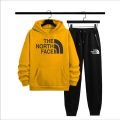 THE NORTH FACE Printed Tracksuit For Mens - Soft & Comfortable Fleece Fabric Hoodies For Men Kangaroo Hooded & Trouser Printed Tracksuit. 