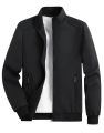 Men's Satin Bomber Jacket with Simple Design and Smooth Finish. 
