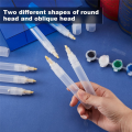 XHHDQES 6 Empty Fillable Blank Paint Pen Markers Refillable Paint Pen Fine Tip Graffiti Markers Acrylic Markers for Oil Painting. 