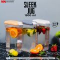 1.8L Fridge Jugs with Lids, Plastic Juice Pitcher, Large Capacity Hot Cold Water Carafe with Leak Proof Beverage Handle, Airtight Door Water Jug Container. 