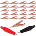 20 Mini Toothless Alligator Test Clips,Solid Copper Clips Electrical. 