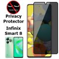 Infinix Smart 8 Privacy Protector 45 Degree HD Tempered Glass Anti Spy Privacy Protector for Infinix Smart 8. 