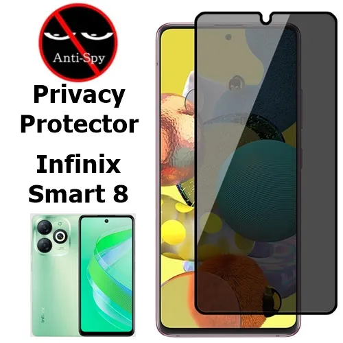 Infinix%20Smart%208%20Privacy%20Protector%2045%20Degree%20HD%20Tempered%20Glass%20Anti%20Spy%20Privacy%20Protector%20for%20Infinix%20Smart%208%20-%20Image%202