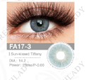 eye lenses Three Tone natural Sea Aqua Color 1 Pair of Contact Lens Multi Color artificial eye lenses With Full Kit. 