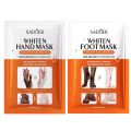 SADOER Pack of 2 Vitamin C Skin Care Dark Skin Lightening & Whitening Moisturizing Hand & Foot Mask Moisture Soft Hyaluronic Acid Dark Knuckle Hand & Foot Mask 35g SD09853/SD10026. 