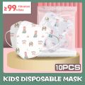 10PCS Kawaii N95 Dust Face Mask for Kids Cartoon Kn95 Masks N95 Respirator Baby 4 Layer Fabric Reusable Children Mouth Mask. 