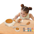 Cute Funny Cat Style DIY Ceramic Machine Craft Art Craft Electric Pottery Set Kids Painting Handmade Art Mini Pottery Wheel  with USB POWERD Toy Kit for girlS. 
