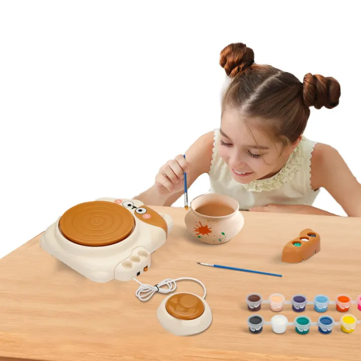 Cute%20Funny%20Cat%20Style%20DIY%20Ceramic%20Machine%20Craft%20Art%20Craft%20Electric%20Pottery%20Set%20Kids%20Painting%20Handmade%20Art%20Mini%20Pottery%20Wheel%20%20with%20USB%20POWERD%20Toy%20Kit%20for%20girlS%20-%20Image%204