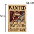 One Piece Gear 5 Luffy 3 Billion Bounty Wanted Posters Because Kid Action Figure Vintage Wall Decoration Poster Man Anime Toyft. 