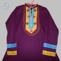 Traditional Pure Cotton Phalsa Colour A Line Kurta. 