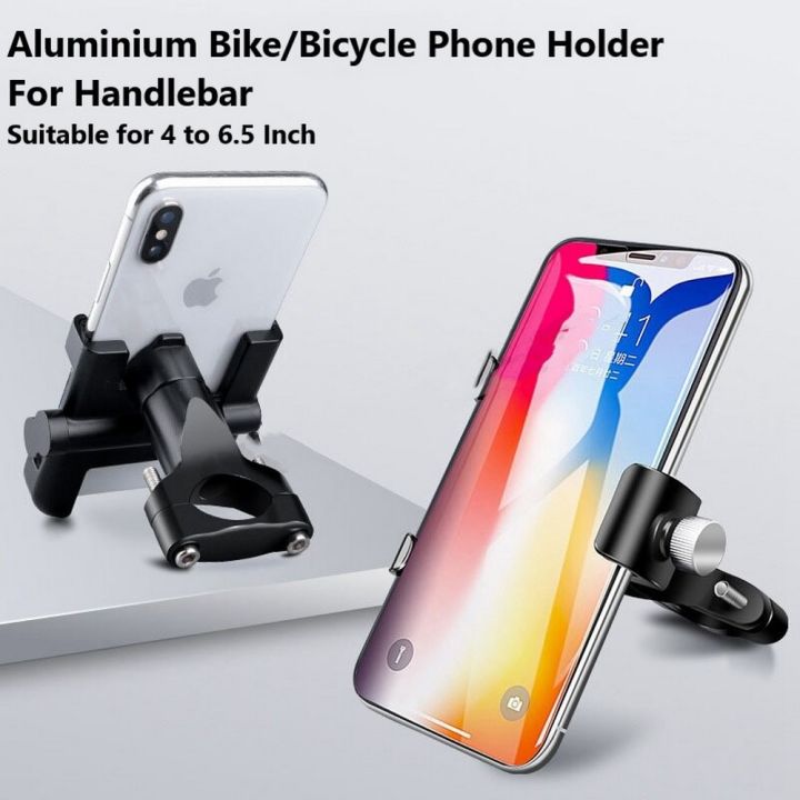 Mobile Phone Holder Bicycle Bike Aluminium Mobile Phone Holder with 360°  Rotation Motorcycle Mobile Phone Holder Universal Anti-Shake Bicycle Mount 